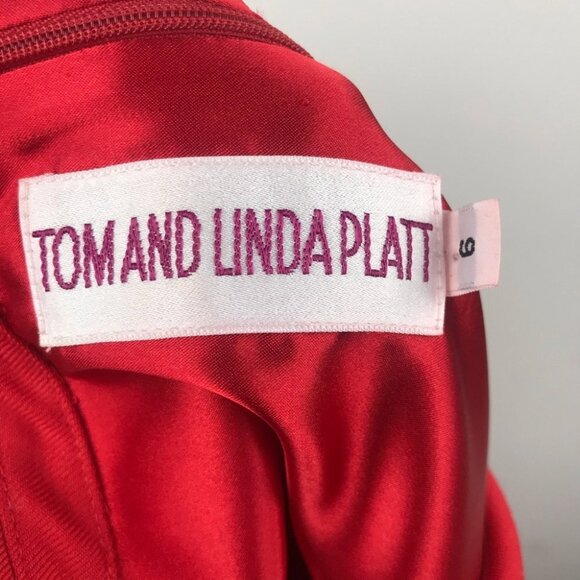 Tom And  Linda Platt Red Vintage Classic  Designer Pencil Dress women Size S - Picture 11 of 15